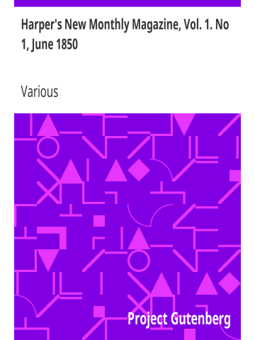 Cover of Harper's New Monthly Magazine, Vol. I, No. I